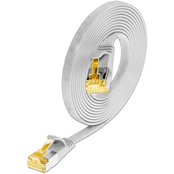SLIM Patchcords Slim U/FTP Netzwerkkabel Weiß 1 m Cat6a U/FTP (STP) Flach, Farbe: Weiß