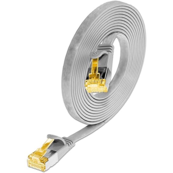 SLIM Patchcords Slim U/FTP Netzwerkkabel Grau 3 m Cat6a U/FTP (STP) Flach, Farbe: Grau
