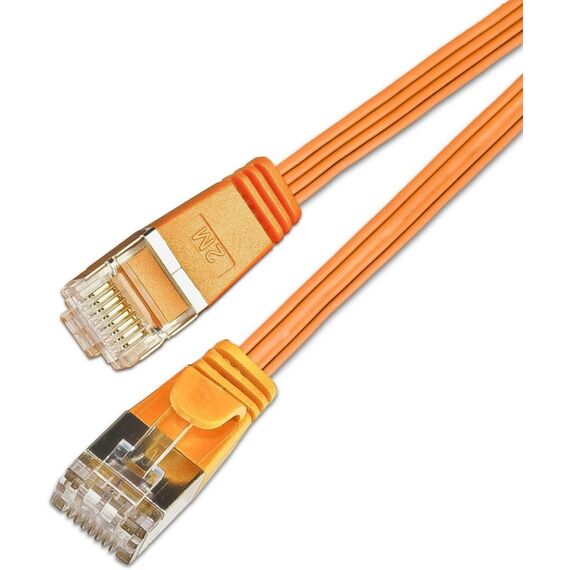 SLIM Patchcords Slim STP Netzwerkkabel Orange 0,1 m Cat6 U/FTP (STP) Flach, Farbe: Orange, 2 image