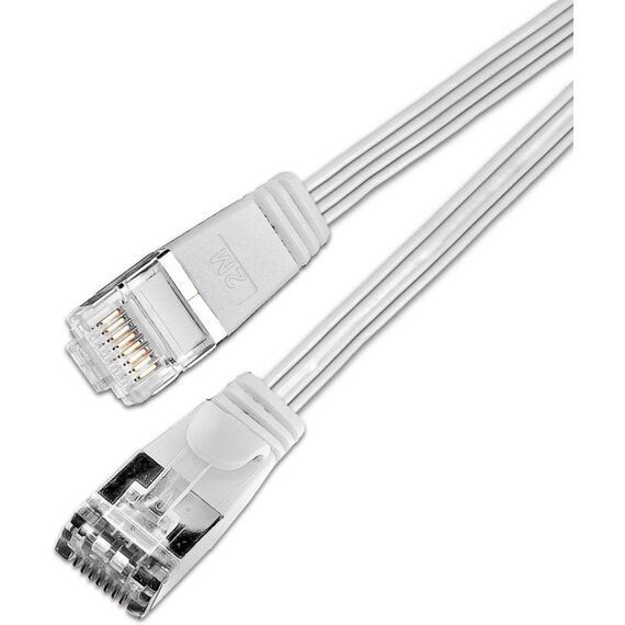 SLIM Patchcords Slim STP Netzwerkkabel Weiß 0,15 m Cat6 U/FTP (STP) Flach, Farbe: Weiß, Länge: 0,15 m, 2 image