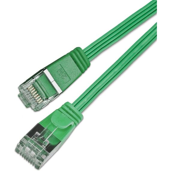 SLIM Patchcords Slim STP Netzwerkkabel Grün 0,75 m Cat6 U/FTP (STP) Flach, Farbe: Grün, 2 image