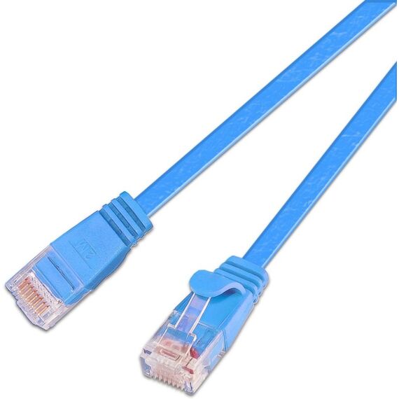 SLIM Patchcords Slim STP Netzwerkkabel Blau 2 m Cat6 U/FTP (STP) Flach, Farbe: Blau, 2 image