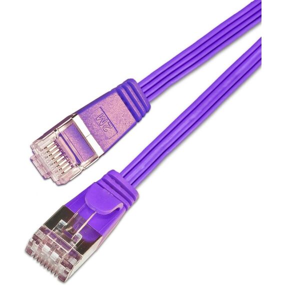 SLIM Patchcords Slim STP Netzwerkkabel Violett 20 m Cat6 U/FTP (STP) Flach, Länge: 20 m, 2 image