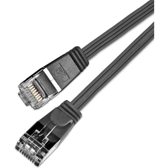 SLIM Patchcords Slim STP Netzwerkkabel Schwarz 7,5 m Cat6 U/FTP (STP) Flach, Farbe: Schwarz, Länge: 7,5 m, 2 image