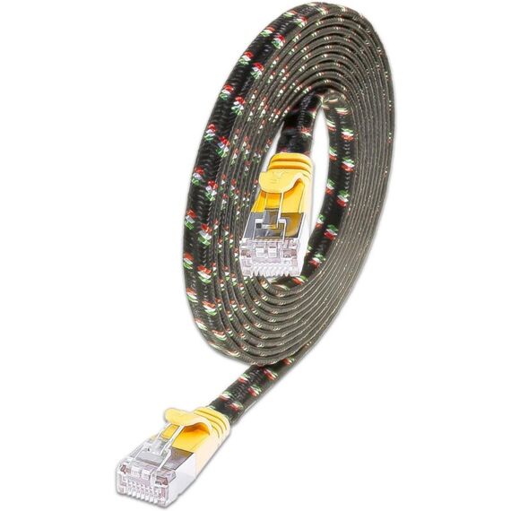 SLIM Patchcords Tough STP Netzwerkkabel Gelb 10 m Cat6 U/FTP (STP) Flach, Farbe: Gelb, Länge: 10 m