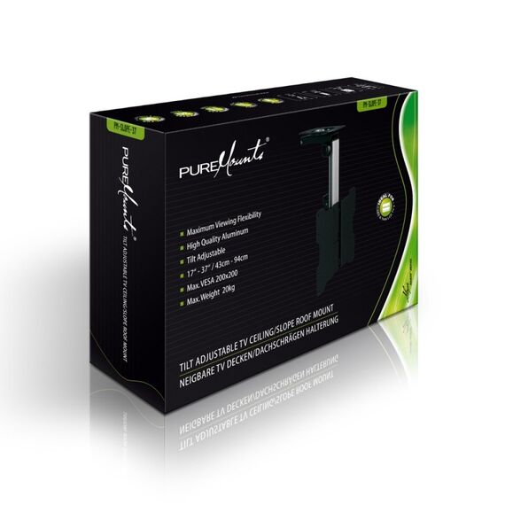 PureMounts PM-SLOPE-37 TV-Halterung 94 cm (37") Schwarz, Grau, Silber, 6 image