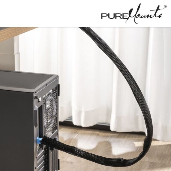 PureMounts PM-SOCKS-85B-50 Kabelmuffe Schwarz 8,5 cm, 5 image
