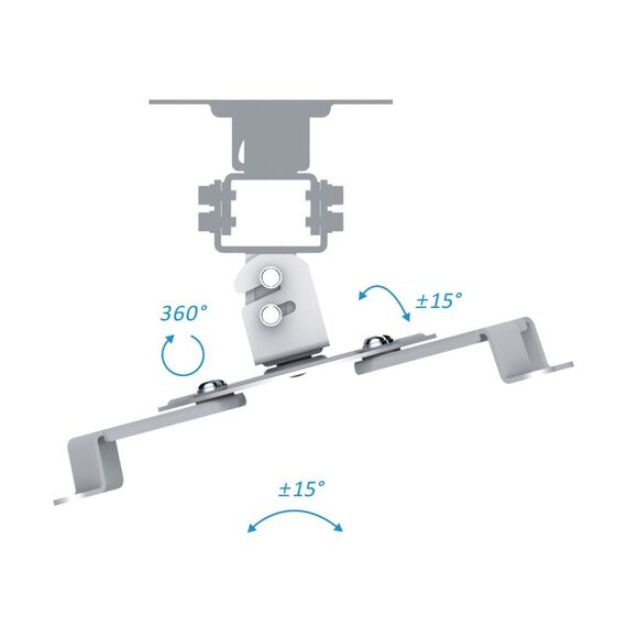 PureMounts PM-SPIDER-10W Projektorhalterung Zimmerdecke Weiß