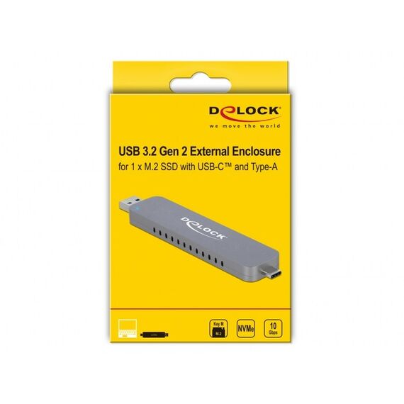 DeLOCK 42616 Speicherlaufwerksgehäuse SSD-Gehäuse Silber M.2, 3 image