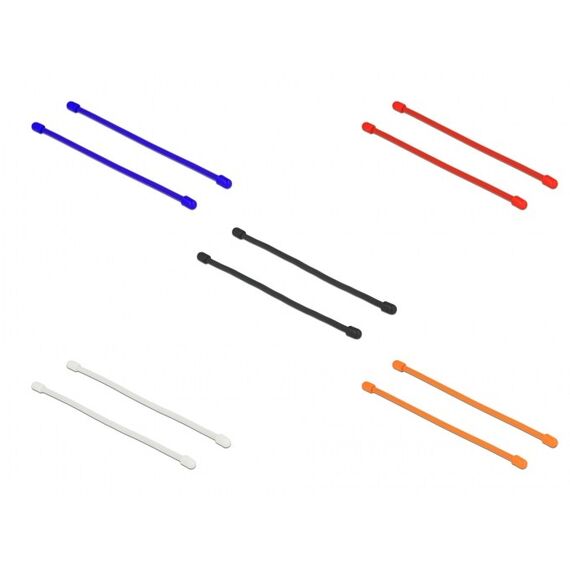 DeLOCK 018972 Kabelbinder Schwarz, Blau, Orange, Rot, Weiß 10 Stück(e)