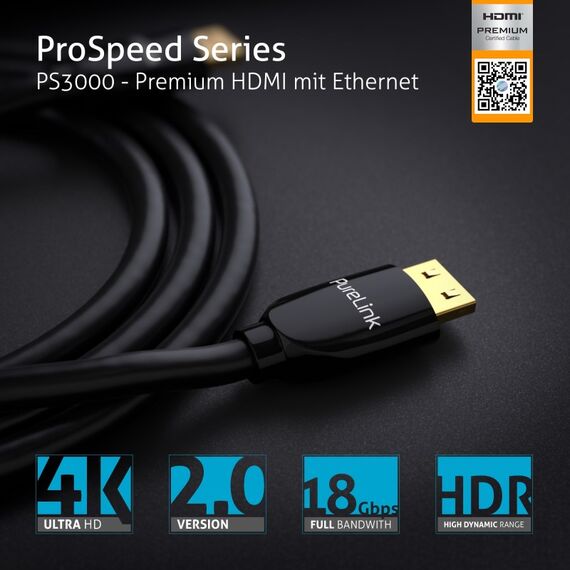 PureLink PS3000-010 HDMI-Kabel 1 m HDMI Typ A (Standard) Schwarz, 4 image