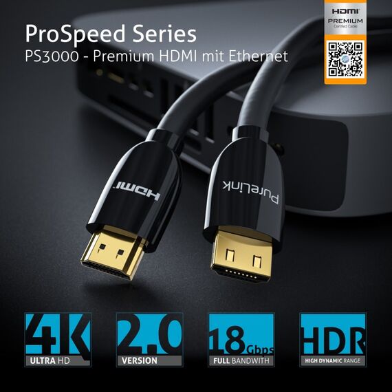 PureLink PS3000-030 HDMI-Kabel 3 m HDMI Typ A (Standard) Schwarz, Farbe: Schwarz, Länge: 3 m, 3 image