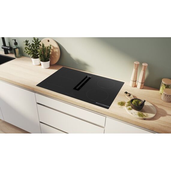Bosch Serie 6 PVS801B16E Kochfeld Schwarz Integriert 80 cm Zonen-Induktionskochfeld 4 Zone(n) Integrierte Haube, 3 image