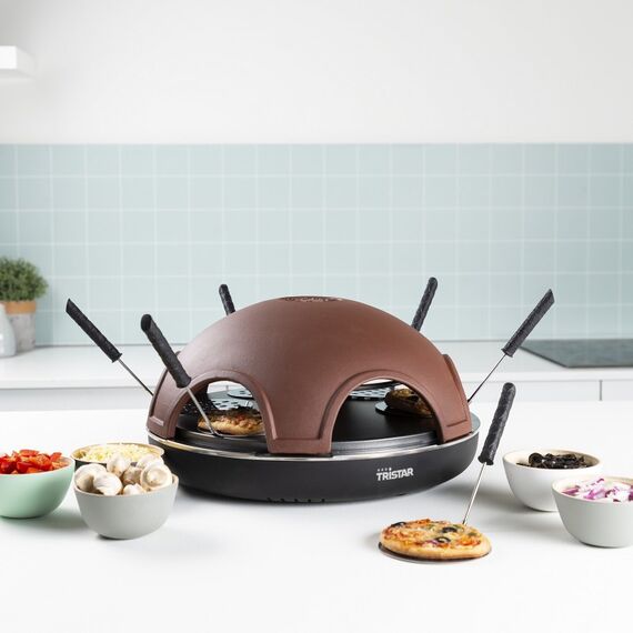 Tristar PZ-9156 Pizzamacher/Ofen 6 Pizza/Pizzen 1200 W Schwarz, Braun, 9 image