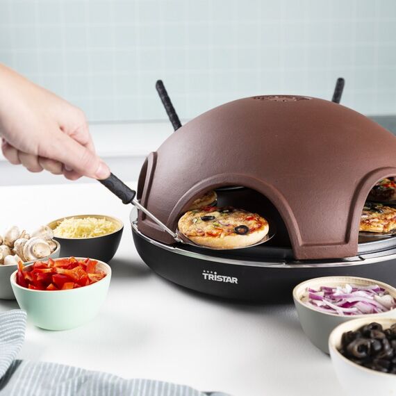Tristar PZ-9156 Pizzamacher/Ofen 6 Pizza/Pizzen 1200 W Schwarz, Braun, 10 image