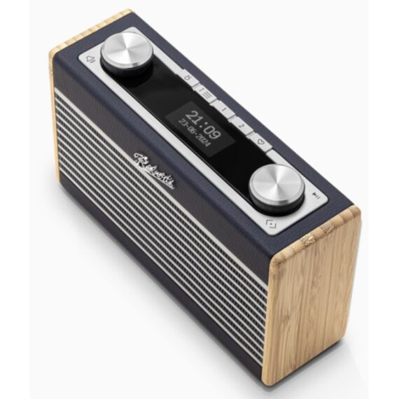 Roberts Radio Rambler Uno Tragbar Digital Bambus, Navy, Farbe: Bambus, Navy, 3 image