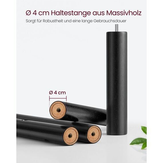 Vasagle RCR010B01 Gaderobe Bodenstehend 8 Haken Schwarz, 3 image