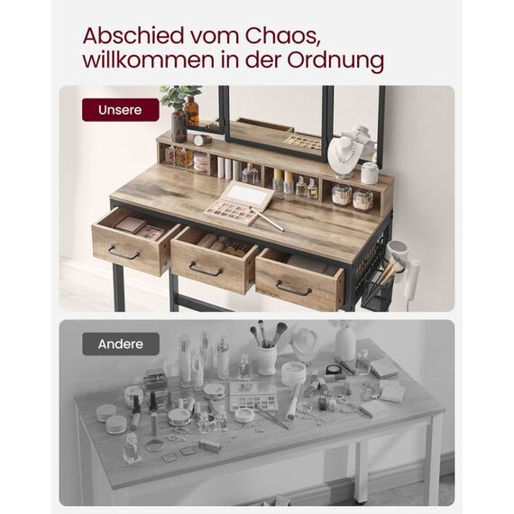 Vasagle RVT004B50 Schminkkommode für Schlafzimmer, 6 image
