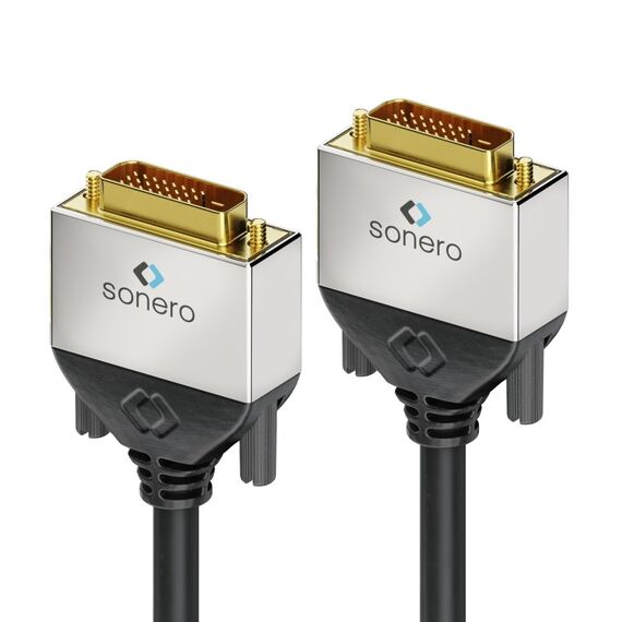 sonero S-DC500-030 DVI-Kabel 3 m DVI-D Schwarz, Farbe: Schwarz, Länge: 3 m
