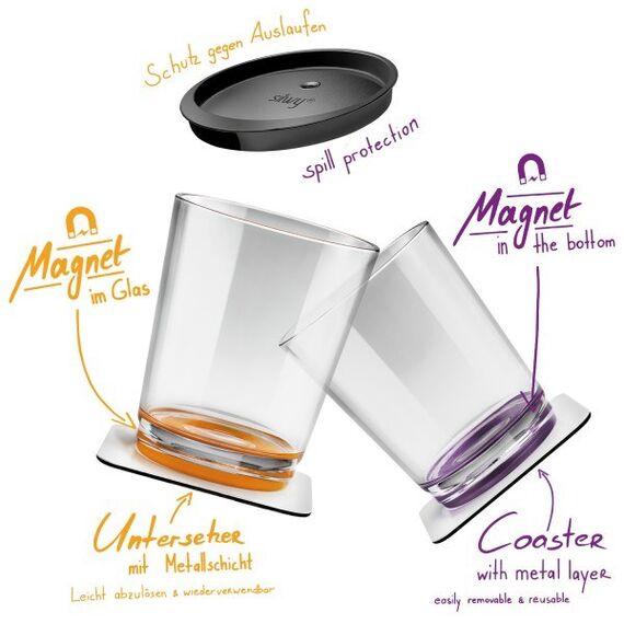 Silwy S025-0503-2 Tasse Blau, Transparent Universal 2 Stück(e), Farbe: Blau, Transparent, 3 image
