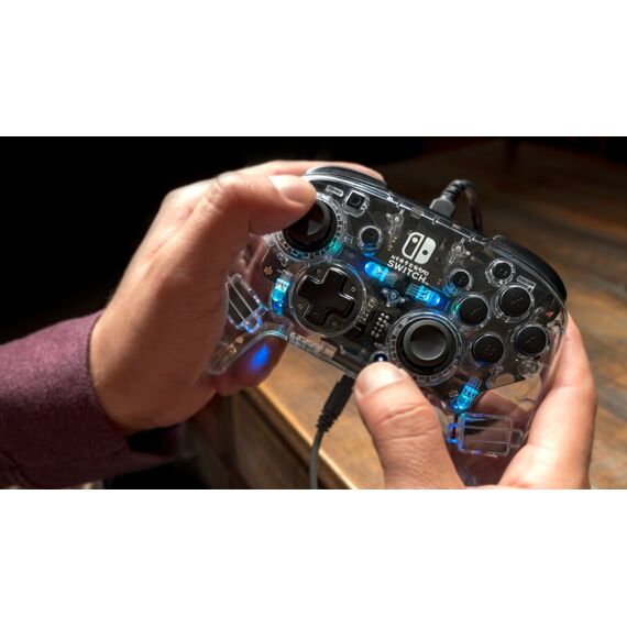 PDP Afterglow Deluxe+ Transparent USB Gamepad Analog / Digital Nintendo Switch, Nintendo Switch OLED, 7 image