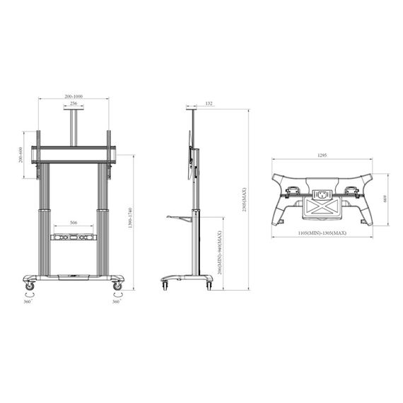 Multibrackets 6324 TV-Halterung 2,54 m (100") Schwarz, 6 image