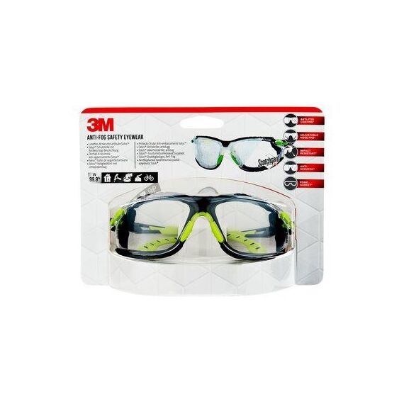 3M S1CGC1 Schutzbrille/Sicherheitsbrille Kunststoff Schwarz, Grün, 5 image