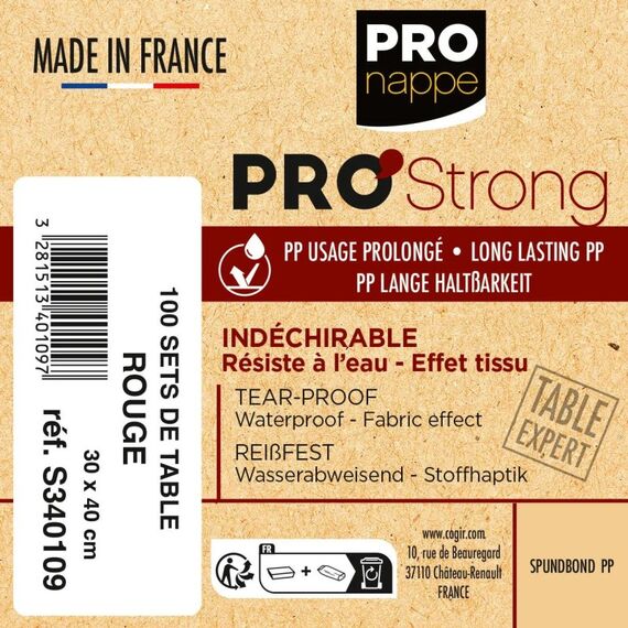 PRONAPPE S340109I Platzdeckchen Rechteck Rot 100 Stück(e), 4 image
