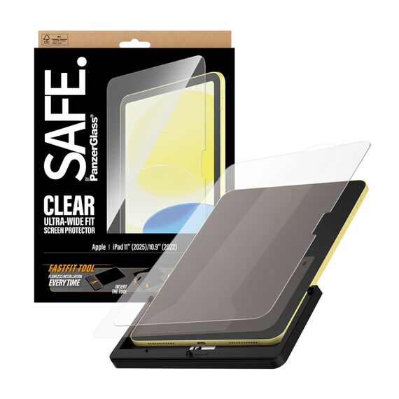 PanzerGlass SAFE. by ® Displayschutz iPad 11" (2025) | 10.9" (2022) | Ultra-Wide Fit m. FASTFIT TOOL, 4 image