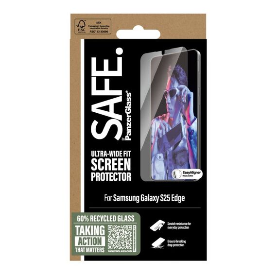 PanzerGlass SAFE. by ® Displayschutz Samsung S25 Edge | Ultra-Wide Fit, 3 image