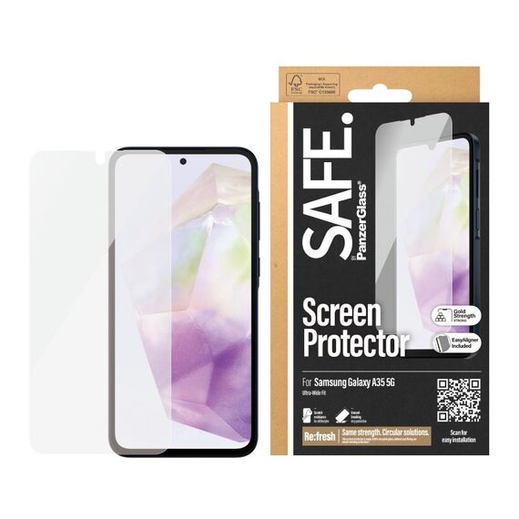 PanzerGlass SAFE. by ® Displayschutz Samsung Galaxy A35 5G | Ultra-Wide Fit, 2 image