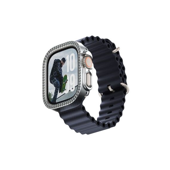 PanzerGlass SAFE. by ® Bling Bumper Silber Apple Watch Ultra 3 | Ultra 2 | Ultra | 49mm, Farbe: Silber