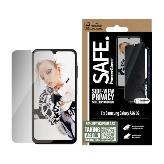 PanzerGlass SAFE. by ® 2-Way Privacy Displayschutz Samsung Galaxy A26 5G | Ultra-Wide Fit m. EasyAligner, 2 image