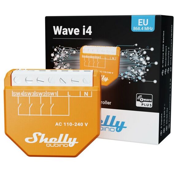 Shelly Qubino Wave i4 Intelligenter Schalter Orange, 2 image