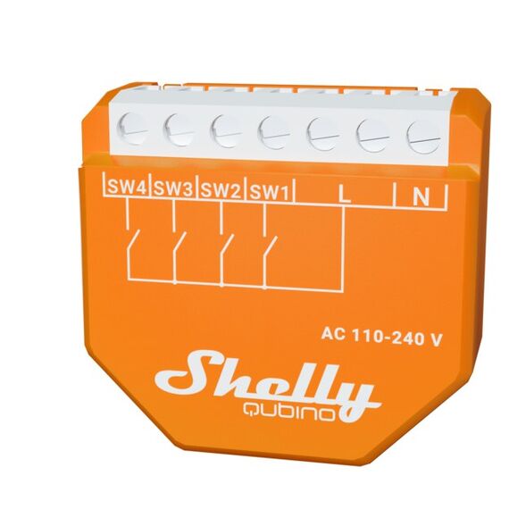 Shelly Qubino Wave i4 Intelligenter Schalter Orange, 4 image