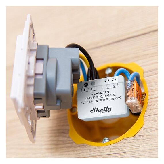 Shelly Qubino Wave PM Mini Intelligenter Schalter Grau, 4 image