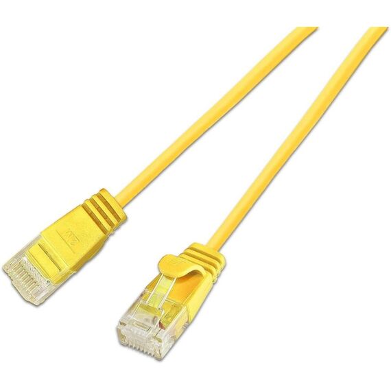 SLIM Patchcords SLIM-L-UU-K6A 0.15 YE Netzwerkkabel Gelb 0,15 m Cat6a U/UTP (UTP), 2 image