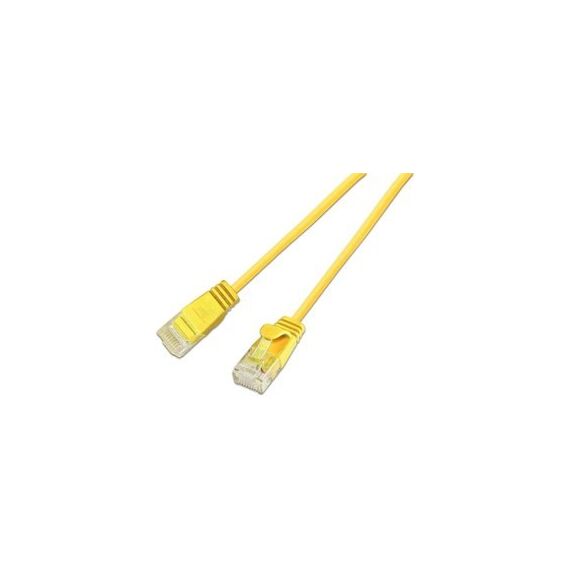 SLIM Patchcords SLIM-L-UU-K6A 0.5 YE Netzwerkkabel Gelb 0,5 m Cat6a U/UTP (UTP), 2 image