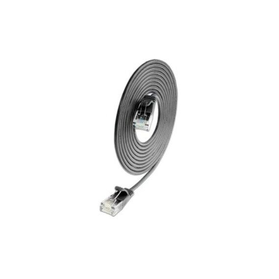 SLIM Patchcords SLIM-L-UU-K6A 1.5 BK Netzwerkkabel Schwarz 1,5 m Cat6a U/UTP (UTP)