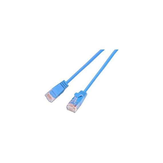 SLIM Patchcords SLIM-L-UU-K6A 1.5 BL Netzwerkkabel Blau 1,5 m Cat6 U/UTP (UTP), Farbe: Blau, Länge: 1,5 m, 2 image