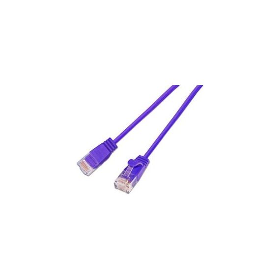 SLIM Patchcords SLIM-L-UU-K6A 1.5 VT Netzwerkkabel Violett 1,5 m Cat6a U/UTP (UTP), 2 image