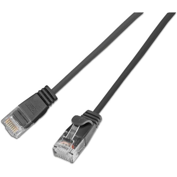 SLIM Patchcords SLIM-L-UU-K6A 2.0 BK Netzwerkkabel Schwarz 2 m Cat6a U/UTP (UTP), 2 image