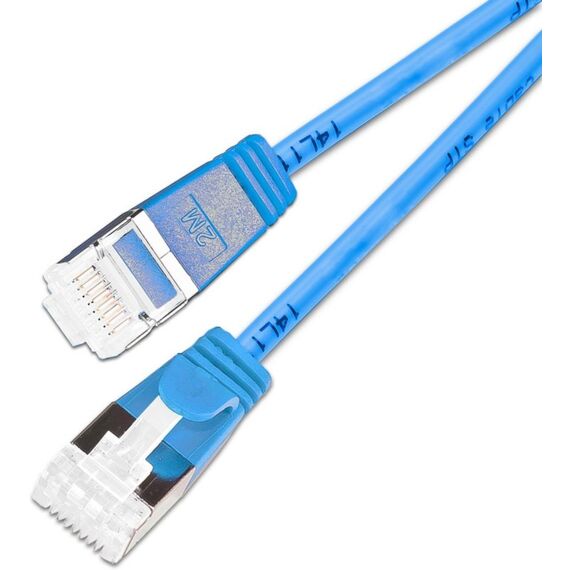 SLIM Patchcords KAT6A 10 Gigabit Lightpatchkabel, 0,25m, U/FTP, Ø 3,8mm, blau, 50-Pack, 2 image