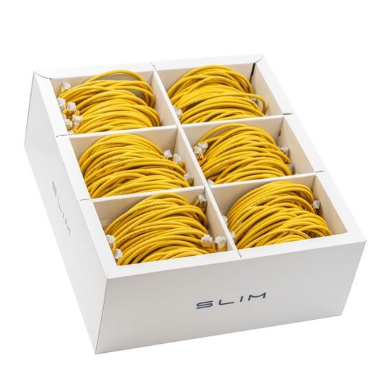 SLIM Patchcords KAT6A 10 Gigabit Lightpatchkabel, 1,5m, U/FTP, Ø 3,8mm, gelb, 60-Pack, Farbe: Gelb, Länge: 1,5 m, 3 image