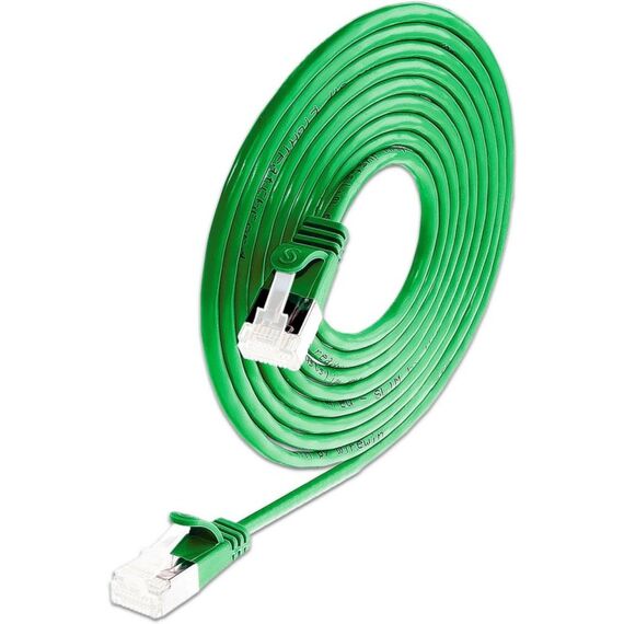 SLIM Patchcords KAT6A 10 Gigabit Lightpatchkabel, 2,0m, U/FTP, Ø 3,8mm, grün, 60-Pack, Farbe: Grün, Länge: 2 m