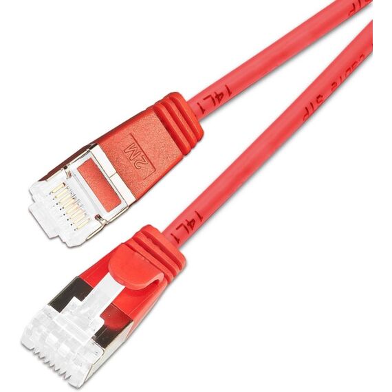 SLIM Patchcords KAT6A 10 Gigabit Lightpatchkabel, 2,0m, U/FTP, Ø 3,8mm, rot, 60-Pack, Farbe: Rot, Länge: 2 m, 2 image