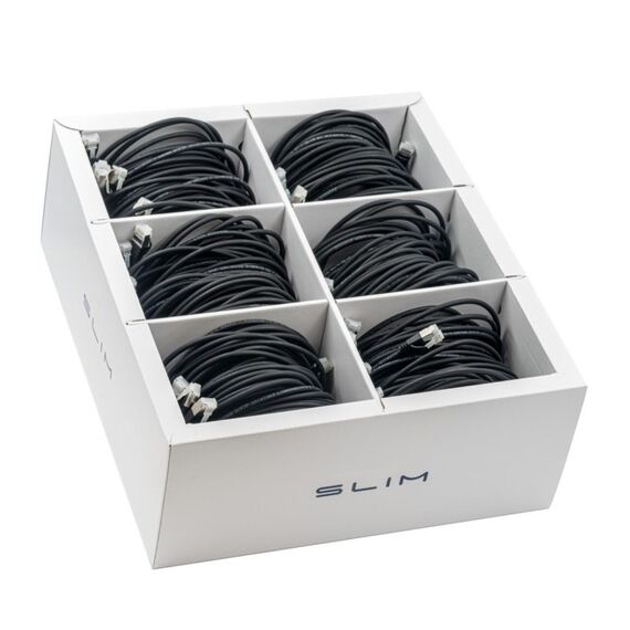 SLIM Patchcords KAT6A 10 Gigabit Lightpatchkabel, 3,0m, U/FTP, Ø 3,8mm, schwarz, 36-Pack, Farbe: Schwarz, 3 image