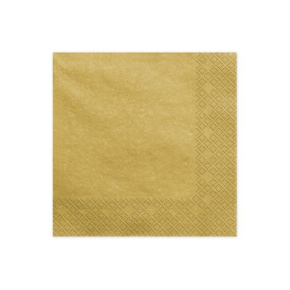PartyDeco SP33-1-019ME Papierserviette Papier Gold 20 Stück(e)