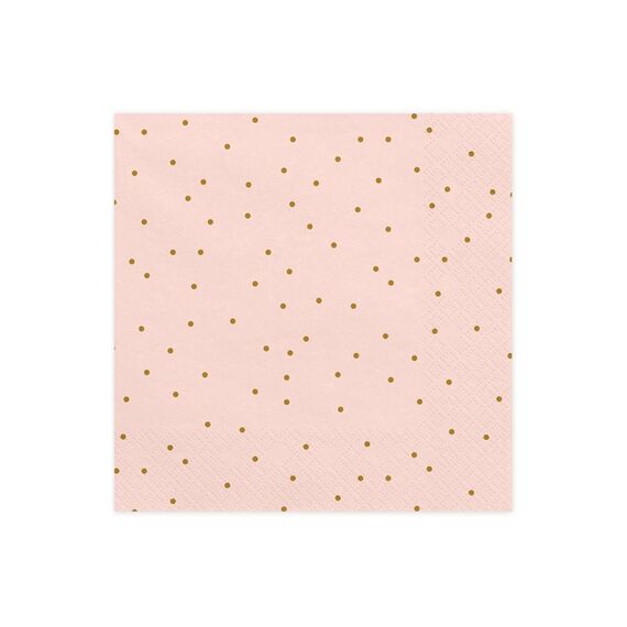 PartyDeco SP33-23-081J Papierserviette Gold, Pink 20 Stück(e)