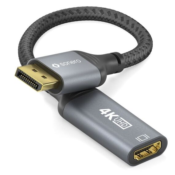 sonero SPC-DP200-002 Videokabel-Adapter 3 m HDMI Typ A (Standard) DisplayPort Schwarz, Grau